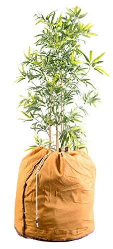 Royal Gardineer Thermo Pflanzenschutz: XL-Thermo-Topfschutz für Pflanzen, 70 x 65 cm, mit Drainage, braun (Winterschutz für Pflanzen, Blumen Abdeckung, Gewächshaus)