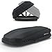 62 Inch Diamond Black Rooftop Cargo Box Carrier, Large 14 Cubic Feet Car Top Mount Travel Luggage Storage, Dual Side Opening, Heavy Duty Waterproof Rooftop Storage Box with Security Keys
