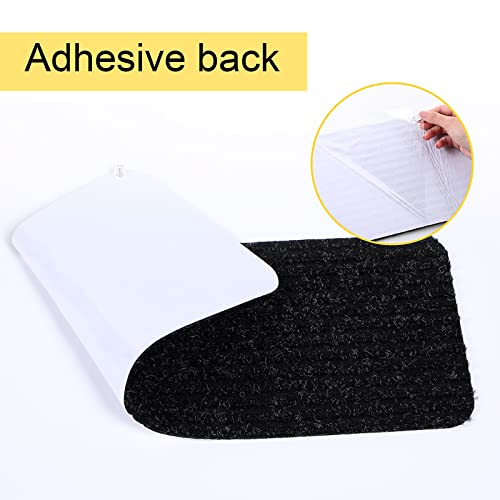 Haull 3 Pcs Rv Step Covers Rv Camper Stair Rug Rv Stair Covers Adhesive Rv Step Carpet For Landings Mobile Home Camper (Black, 23 X 9.5 Inch) #TOP3