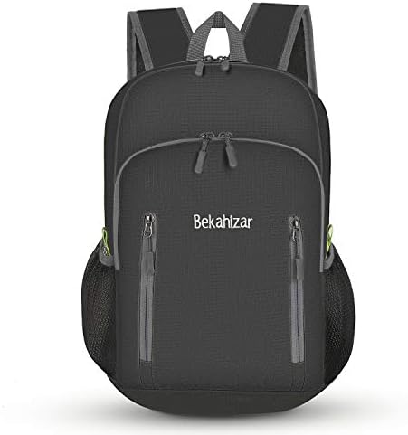 Bekahizar 20L Ultra Lightweight Backpack Foldable Hiking Daypack Rucksack Water Resistant Travel Day Bag for Men Women Kids Outdoor Camping Mountaineering Walking Cycling Climbing