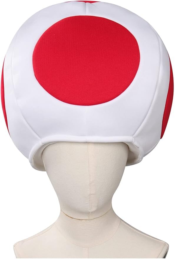 RUIRUIMING Toad Hat Red 1-Piece Set Colorful Toad Mushroom Hat