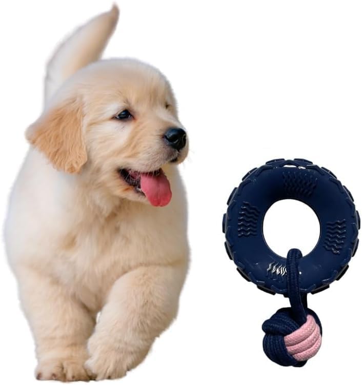 Dog Chew Toy with Rope Handle, Durable Toy for Puppies