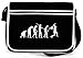 Produktbild Shirtstreet24 EVOLUTION HEAVY METAL, Music Electric Guitar Retro Messenger Bag Kuriertasche Umhängetasche, Größe: onesize,Schwarz