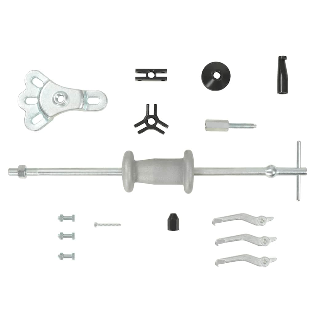 Extractor de rodamientos de rueda, cubo de rueda, herramienta de mano forjada con maletín, 95-140 mm, círculo de orificios para coche, taller, garaje, montaje y reparación