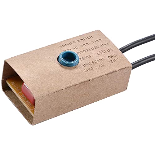 Jifeijidian Ze-03B (Separate) Lamp Switch Rotary Dimmer On/Off Home Table Light 360° Full Range Inline Control Replacement Repair Kit Zing Ear For Floor Lamp Incandescent Lights Brass Knob 300W 120V #TOP2