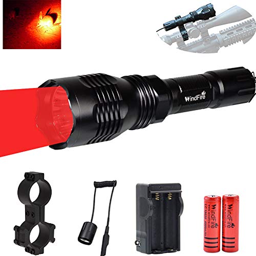 WINDFIRE WF-802 350 lumens Red Light Hunting Kit Waterproof 250 Yard Cree LED