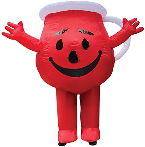 Rasta Imposta Kool Aid Man, Inflatable Costume, Over 6 Feet Tall, Adult One Size; Kool-Aid Sugar Drink Womens Mens Dress Up Party Cosplay Costumes,