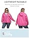 Avoogue Plus Size Rain Jackets for Women 4X-5X Light Weight Womens Trench Coat Waterproof With Hood Packable Light Quilted Zip Up Jacket Spring Hot Pink 4XL