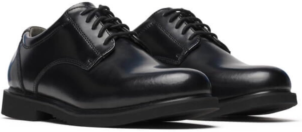 Thorogood Uniform Classics Oxford Dress Shoes for Men Featuring High-Shine Leather, Removable EVA Comfort Insole, and Slip-Resistant Blown Rubber Outsole