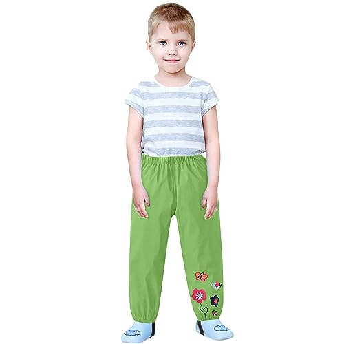 Betadog Kids Joggers with Pockets & Drawstring Warm Trousers Kids Unisex Soft Brushed Fleece Pants (Green, 3-4 Years)2