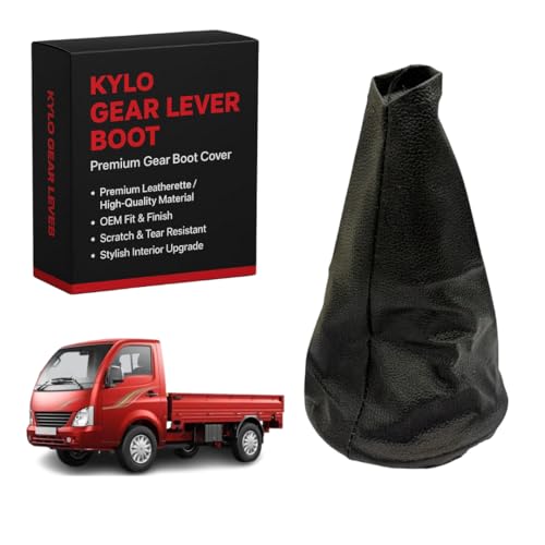 Image of KYLO Leather Gear Shift Cover - Anti-Slip, Durable, Washable Gear Knob Protector for Manual Cars Suitable for (GL Cover ACE)