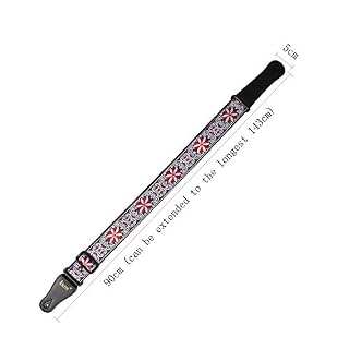 HUIOP GS-02 Sangles de guitare réglables pour broderie pour accessoires guitares électriques acoustiques,jaune,sangles de guitare - Les Beatles, Paul McCartney, John Lennon, RIngo Starr, George Harrison HUIOP GS-02 Sangles de guitare réglables pour broderie pour accessoires guitares électriques acoustiques,jaune,sangles de guitare – Image 2