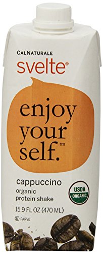 CalNaturale Svelte Organic Gluten Free Protein Shake, Cappuccino, 15.9 Ounce (Pack of 12)