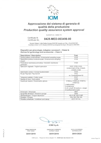 GiMa 25947 anoscopio Einweg, steril, Teile von 60