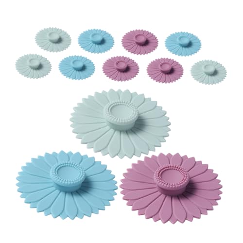 Couvercle de tasse en silicone durable - Lot de 12 protections réutilisables de qualité premium