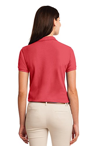 Port Authority Women's Comfortable Silk Touch Sport Polo Shirt, Hibiscus, X-Large #TOP2