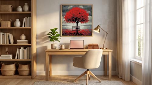 Image of MYBISYMQQ Tree of Life Cross Stitch Kits for Adults,11CT Stamped Cross Stitch Kits for Beginner,DIY Needlepoint Embroidery Patterns Kits Embroidery Patterns for Home Wall Decor 13.7x13.7 inches