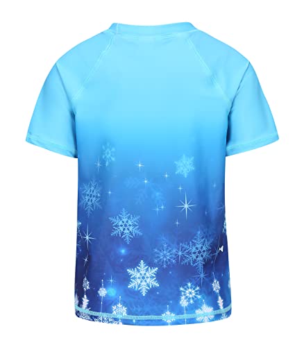 Image of Girls Short Sleeve Rash Guard Swim Shirt Girls Sun Protection Swimsuits Quick Dry Surf Tops Bathing Suits for Girls