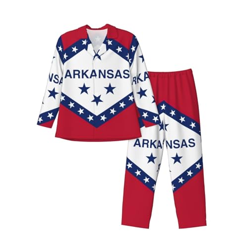 Ensemble pyjama Arkansas col cranté en maille légère pour homme et femme