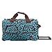 Rockland 22 Inch Rolling Duffle Bag, Blue Leopard, One Size