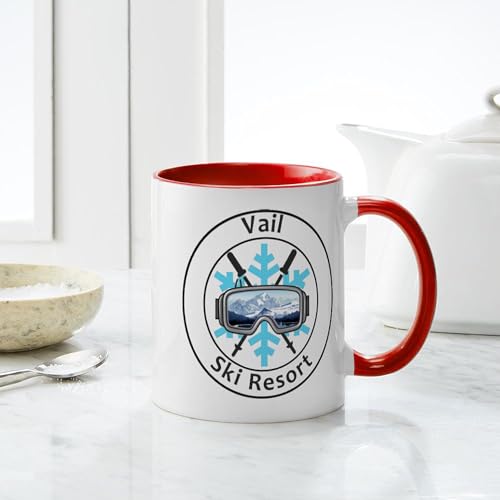 Mug de cerámica CaféPress 11 oz blanco y rojo miniatura 6