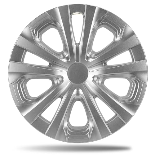 Paanlok 15 Inch Gloss Silver Hubcaps for 2016-2022 Toyota Prius, 2017-2022 Prius Prime, 2020-2024 Corolla Hybrid LE, Fits OEM Alloy Wheel 42611-47441, Direct Replacement Wheel Covers, 4-Pack by PAANLOK - Used condition - US$37.92