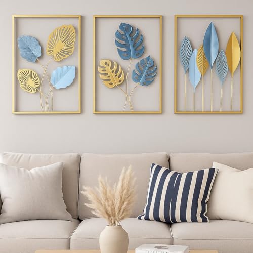 Décoration murale métal doré grand format pour habiller un couloir ou un bureau moderne