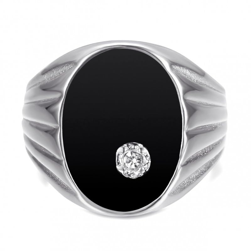 Or Jaune Chevaliere Homme Onyx Noir Chevalière Homme Argent 925 Onyx Ovale 12x10