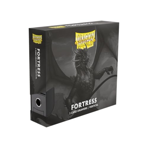 Dragon Shield Fortress | TCG Collection Storage | 3-Card Drawers Vertical - Black