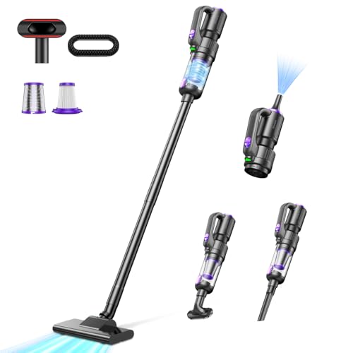 掃除機 コードレス Bivark 28000pa超強力吸引【2025業界初!吹き飛ぶ/吸い込む/空気入れ&超軽量】36分連続稼働 0.6kg Type-C充電式 スティック掃除機 6WAY LEDライト付 低騒音 布団用ブラシ付 浮き輪やエアマットなど対応 HEPA多重濾過ハンディースティッククリーナー ワンタッチゴミ捨て 省エネ一人暮らし&お年寄り3年保証 敬老の日 年末お掃除