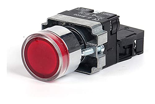 Bouton-poussoir momentané 22mm avec LED 24V pour contrôle de circuit