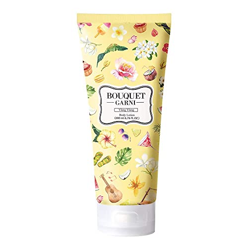 Bouquet Garni Body Lotion Ylang Ylang 6.76 Fl. Oz - Long Lasting Deep Moisturizing Scented Lotion - Calming Ingredients Rosemary, Lavender, Jasmine - Shea Butter Rich In Vitamin A, C, E - Non Sticky #TOP4