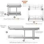2-Tier Pull Out Cabinet Organizer, 26" W x 22" D, Chrome - Image 5