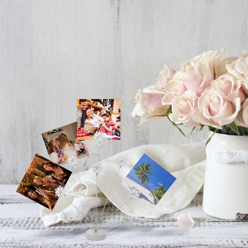 Soporte para fotos y porta tarjetas compacto de mesa 4