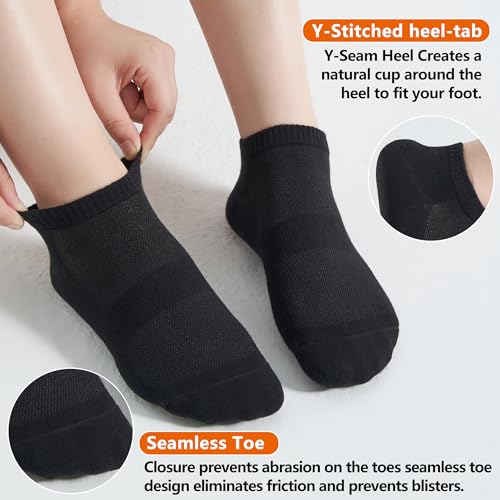 Image of ATBITER 12 Pairs Ankle Socks Women and Men Low Cut No Show Athletic Running Short Socks