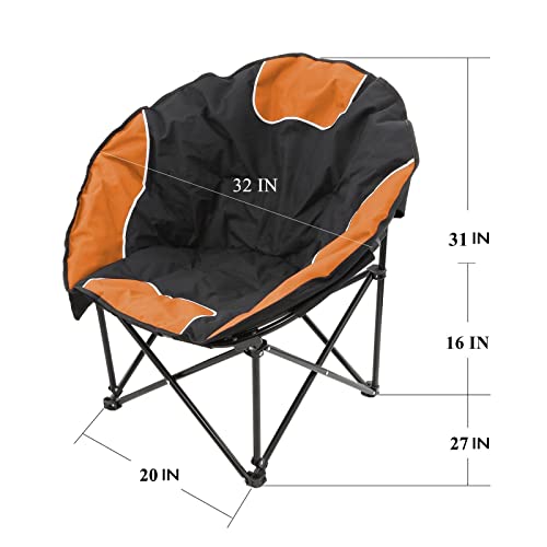 Magshion Low Beach Chair For Beach Tent Camping Portable Outdoor Ultralight Backpacking Folding Recliner Chairs With Storage Bag For Travel, Orange, 2 Pack #TOP2