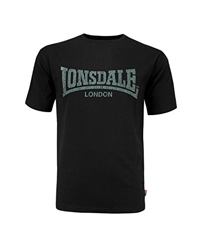 Lonsdale Herren Langarmshirt T-Shirt Trägerhemd Logo Kai schwarz (Schwarz) X-Large
