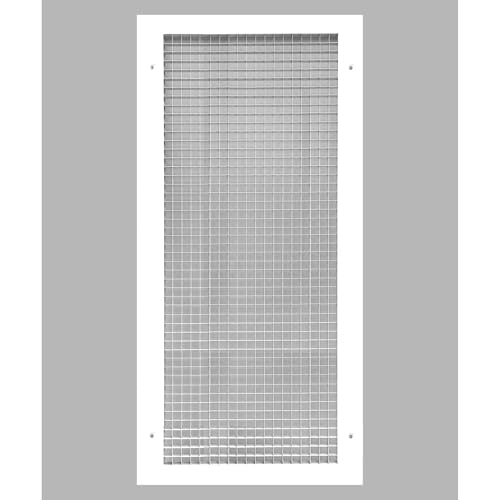 Image of HVAC Premium 8 inch x 26 inch or 26 inch x 8 inch Cube Core Eggcrate Return Air Grille - Aluminum Rust Proof - HVAC Vent Duct Cover - White [Outer Dimensions: 9.75 x 27.75]