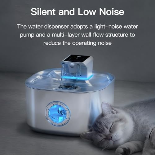 Fuente de agua para gatos acero inoxidable 3.2L miniatura 5