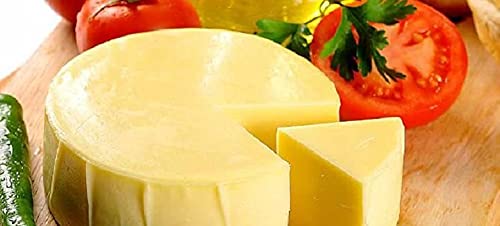 Al Amin Foods Gourmet Hungarian Kashkaval 100% Sheep Milk Cheese Aprox. N.w. 1.5 Lb 1 Wheel, White #TOP3