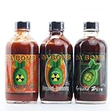 Da Bomb Hot Sauce - Total Destruction 3 pack - Da Bomb Beyond Insanity Hot Sauce, Da Bomb Ghost Pepper Hot Sauce, Da Bomb Ground Zero - The Ultimate Gift for anyone who wants some of the worlds hottest hot sauce and Wings of Fire!!