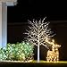 Produktbild CCLIFE Led Lichterbaum Innen Aussen Weihnachten, Led Baum Innen, Birkenbaum Lichterdeko, Warmweiß, IP44, 120cm, 150LED, CushHom