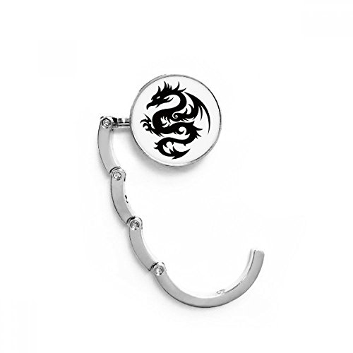 Colgar bolso en escritorio con este gancho plegable portátil de dragón y arte animal