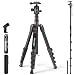 Mactrem Camera Tripod Alluminum Alloy Travel Tripod Portable Detachable Monopod,64.5 inch,360 Degree Ball Head,1/4 Quick Release Plate with Carrying Tripod Bag For Canon Sony Nikon DSLR Cameras