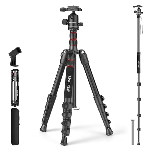 MACTREM 2-in-1 Camera Tripod Monopod