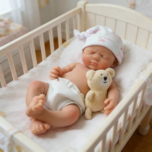 Muñeca Reborn Mire & Mire 12 pulgadas Silicona Realista miniatura 3