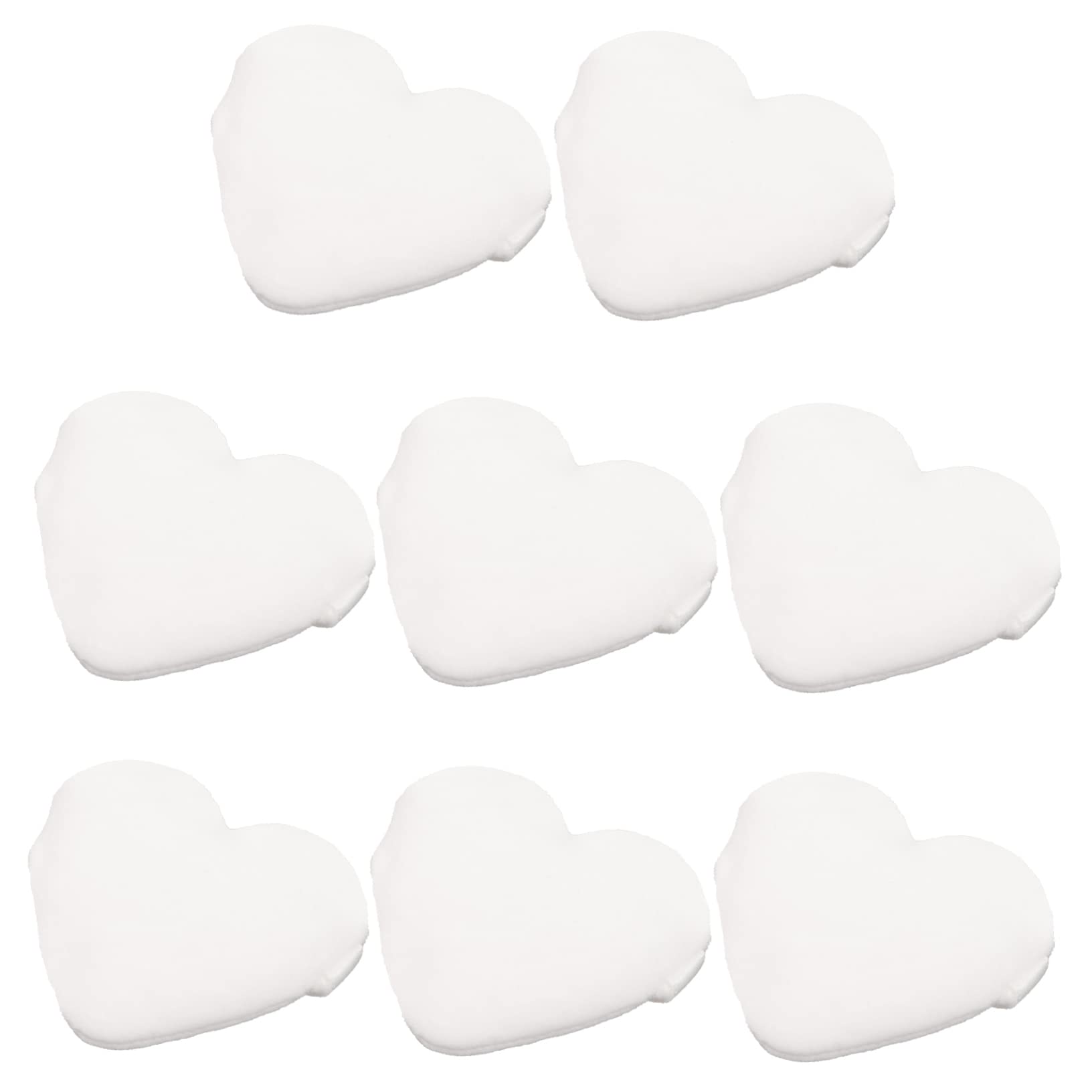 LIFKOME 8pcs Women's Makeup Heart Shaped Velour Powder Puff Lightweight Skin-friendly