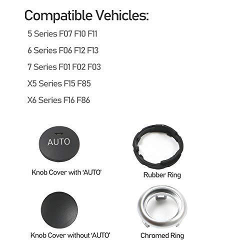 Jaronx For Bmw Air Conditioning Knob,Climate Control Knob Button Repair Kit Auto Temperature Adjustment Rotation Knob Switch For Bmw 5 Series F10 F11,6 Series F12 F13,7 Series F01 F02, X5 F15, X6 F16 #TOP4
