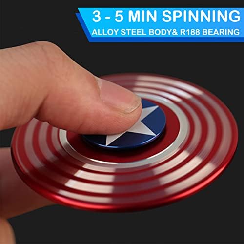 Cool Fidget Spinner Metal, Handheld Sensory Fidget Toy Set Infinity Fidget Cube Block Flippy Chain, Hammer and Shield Fidgit Spinners, Anti Anxiety Stress Relief Stuffer Gift for Teen Kids Adults