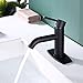 JAKARDA Single Handle Black Bathroom Faucet with Metal Drain Assembly and Escutcheon, Matte Black (Matte Black-JO1)